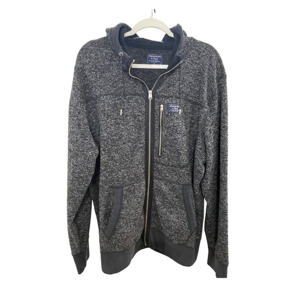 Abercrombie & Fitch Gray Full Zip Hooded Jacket - Sz. XL (EUC) - Picture 1 of 8